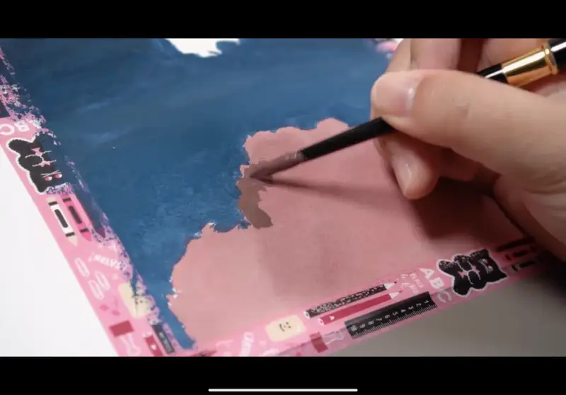 과정샷,아크릴과정,구름