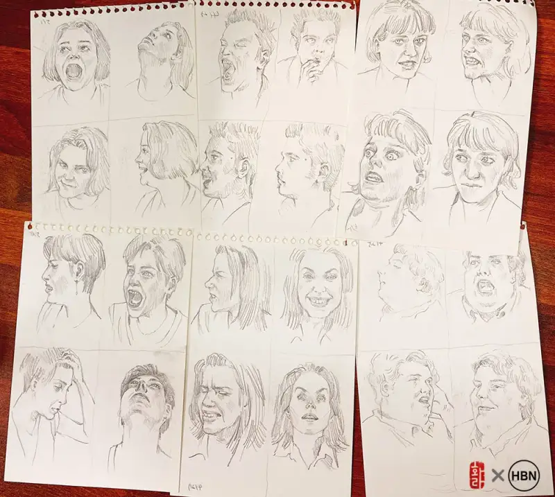 얼굴표정,표정,드로잉,얼굴드로잉