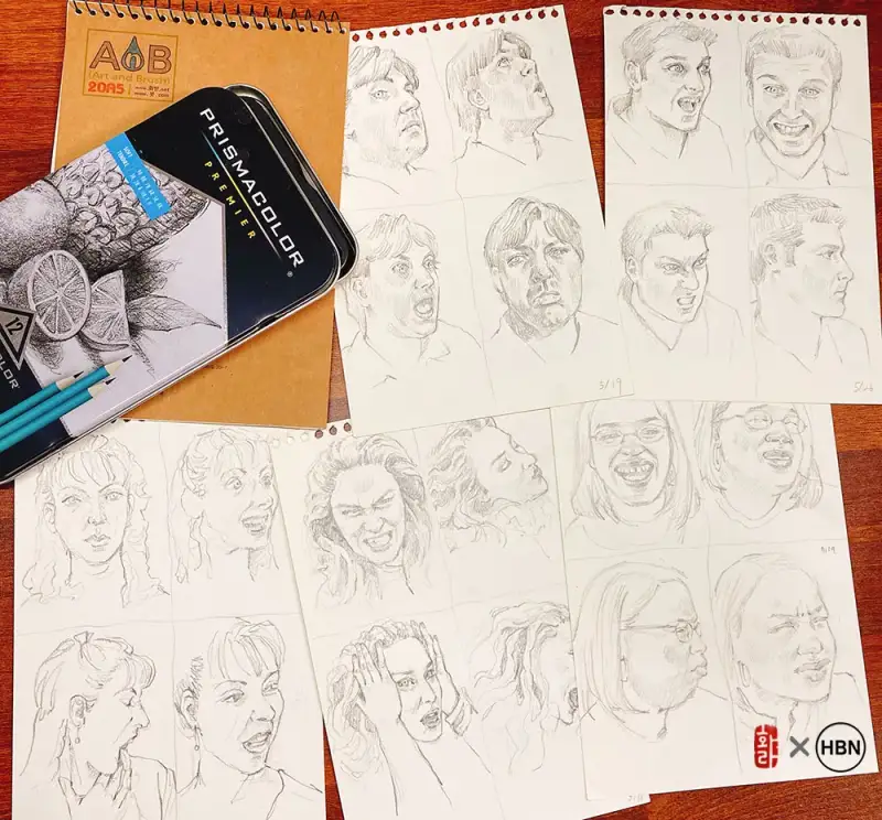 얼굴드로잉,표정,드로잉,얼굴표정,프리즈마,Anb드로잉