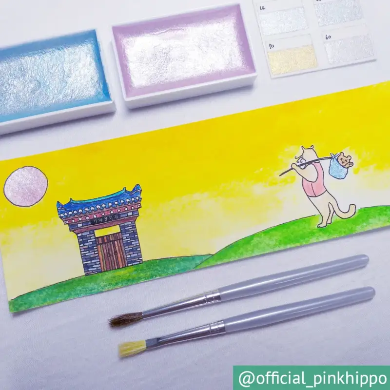 동양화,한국화,기와,일러스트,동화