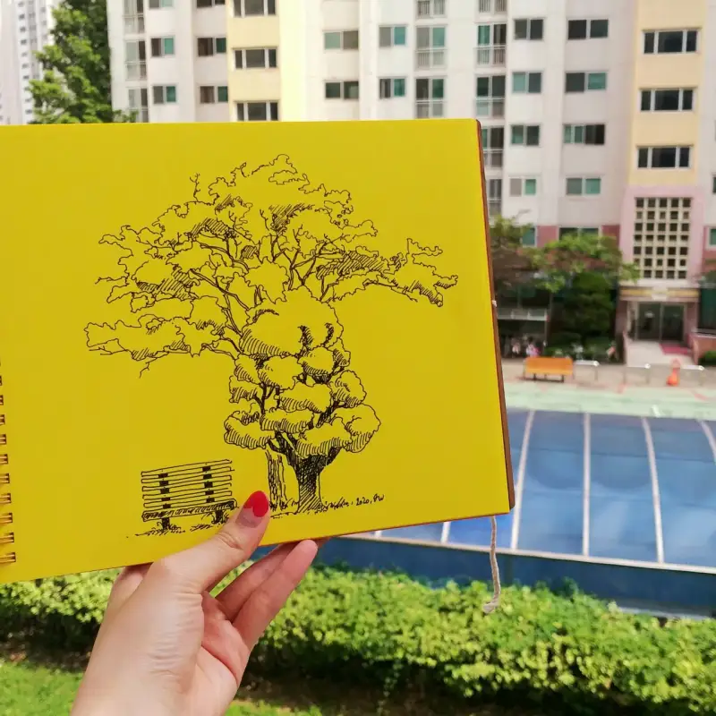 나무,풍경,벤치