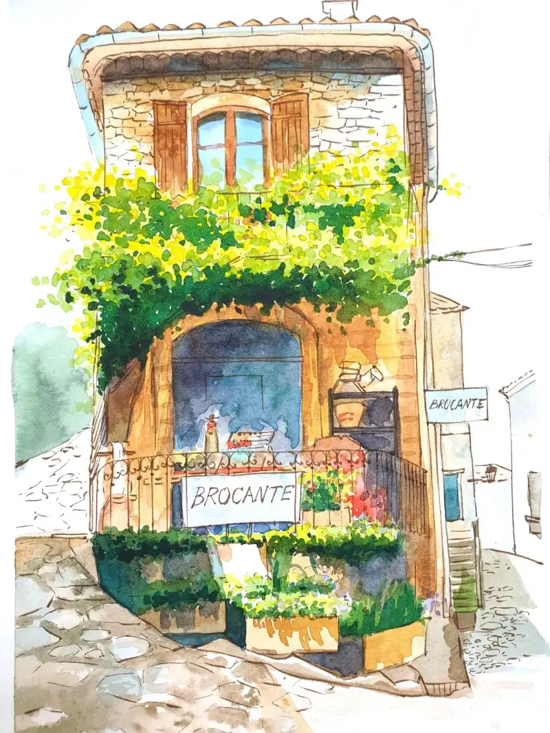 풍경화,수채풍경화,풍경수채화,일러스트,삽화,풍경