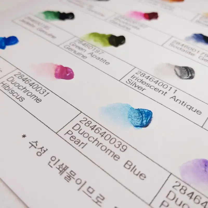 도트카드,색상표,컬러차트