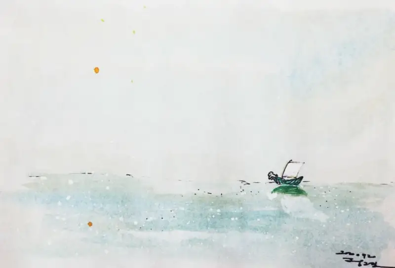 수채화,수채풍경,풍경수채화,바다