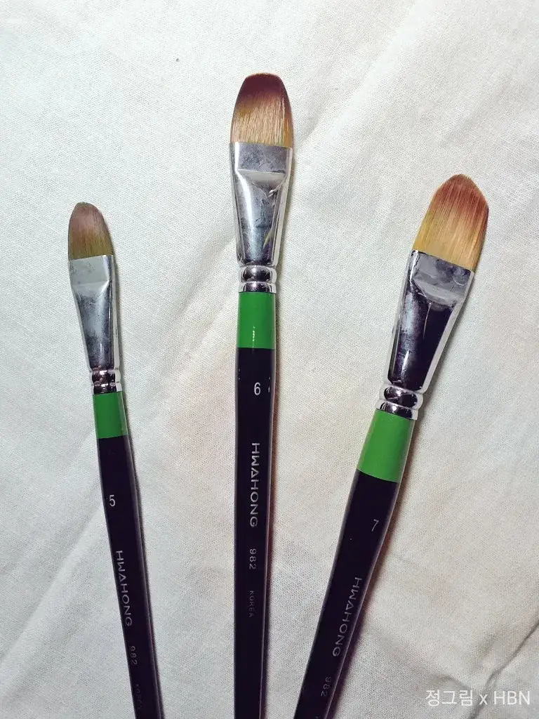 화홍둥근붓,화홍수채화붓,화홍982