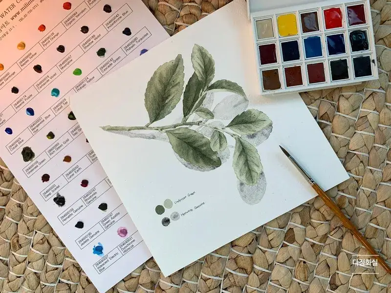 다니엘스미스고체물감,다니엘스미스수채화도트카드