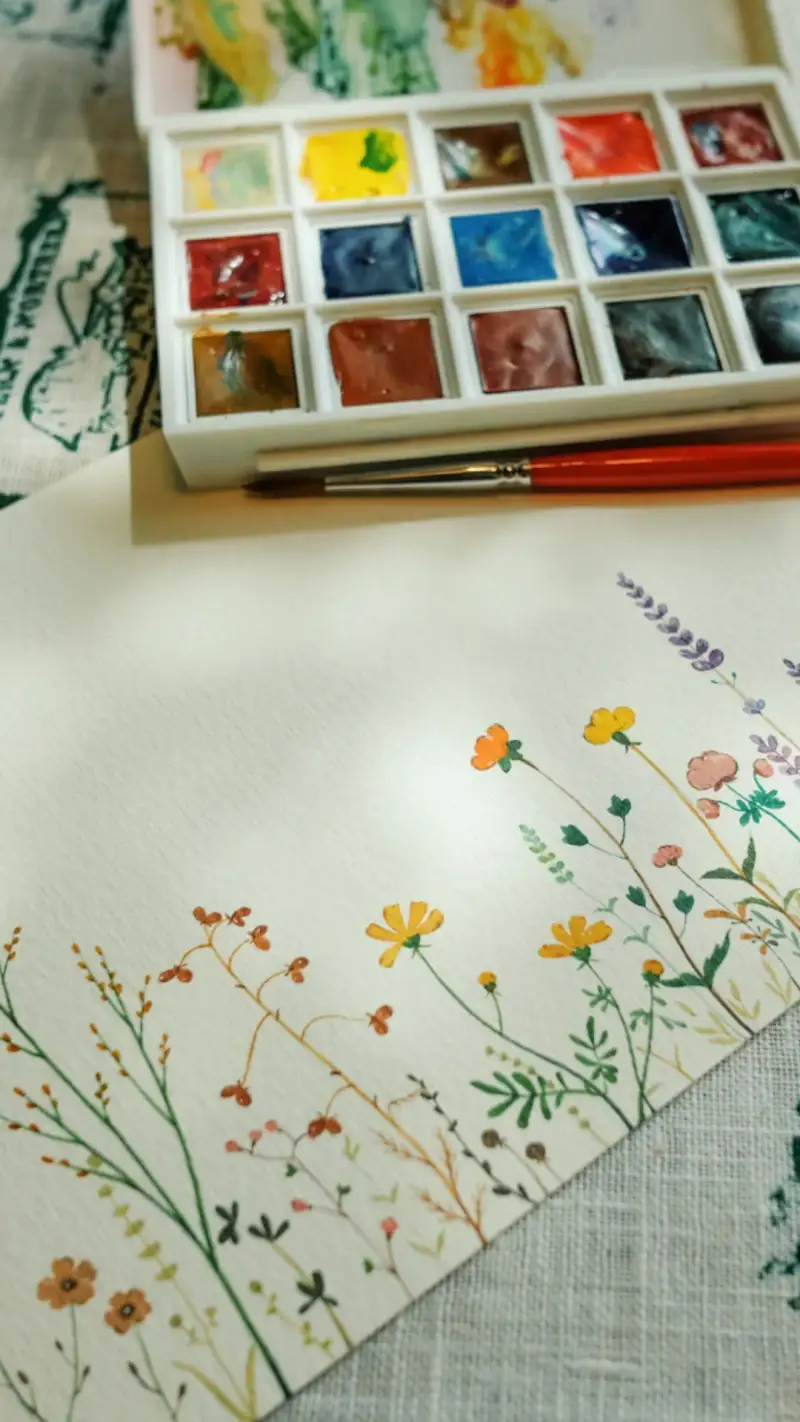 다니엘스미스고체물감,다니엘스미스,고체물감,수채고체물감,수채화,식물