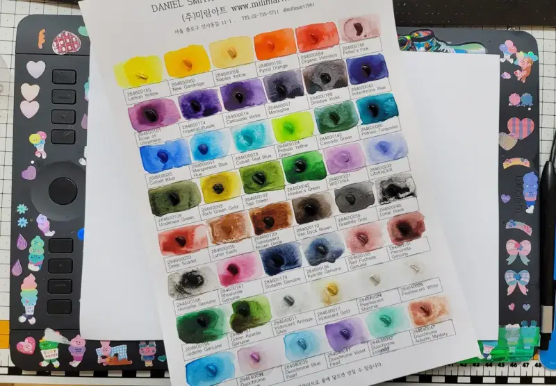 다니엘스미스도트카드,다니엘스미스도트카드48색,다니엘스미스수채화도트카드,다니엘스미스수채화카드,다니엘스미스닷카드