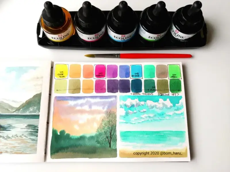 로얄탈렌스에코라인수채잉크,드롭퍼,스포이드형수채잉크