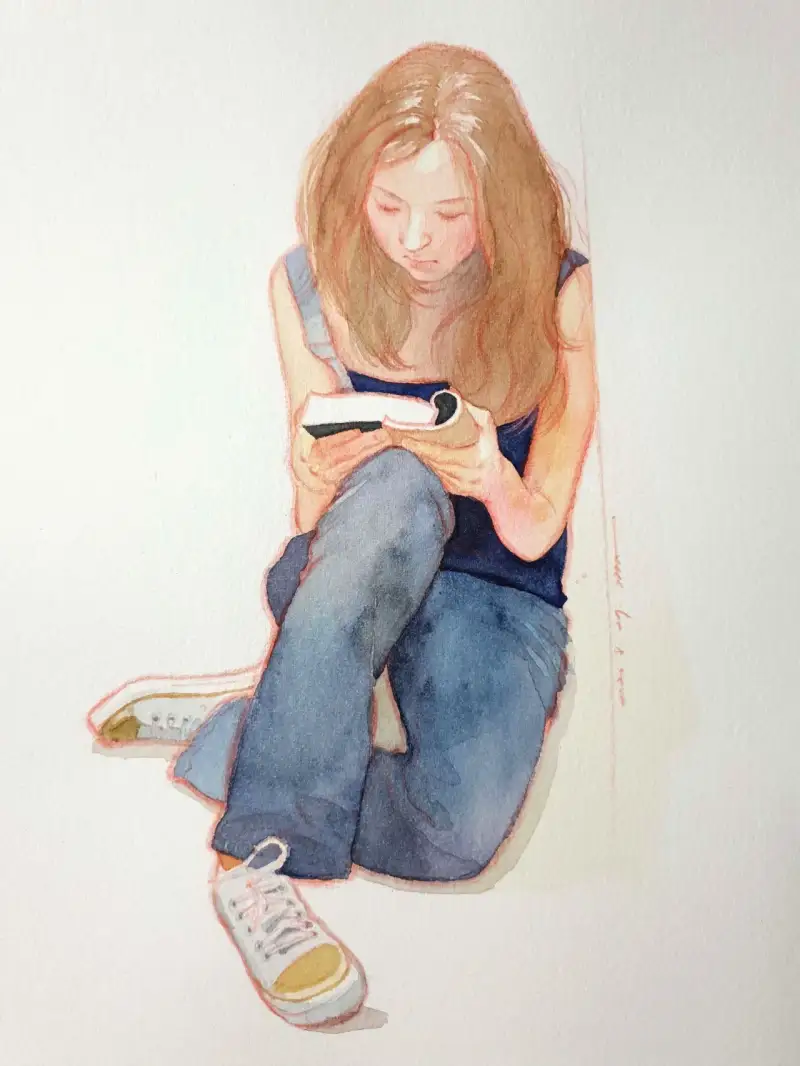 인물,동세,인물크로키,크로키,인체,인체드로잉,여자,인체수채화