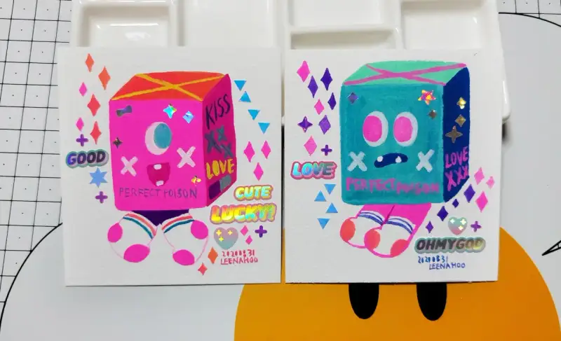 과슈일러스트,아크릴과슈일러스트