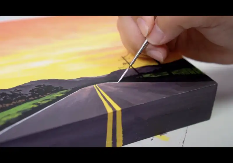 조선자,조소냐,아크릴물감,조소냐아크릴과슈,아크릴과슈,세필,묘사,도로