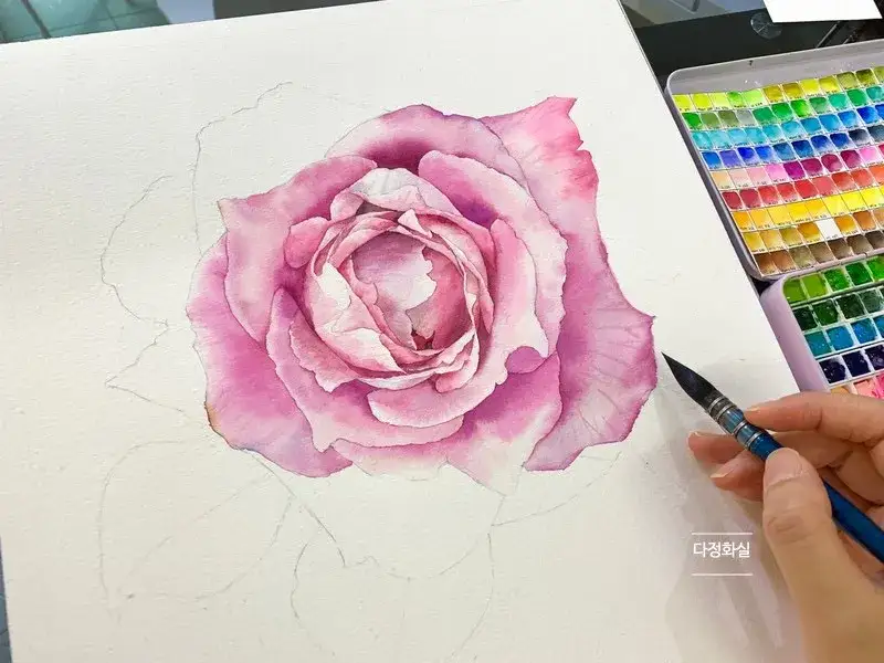 하네뮬레컬렉션수채패드,중목,홀베인hwc수채화물감,홀베인블랙리세이블,홀베인수채화붓,꽃그리기