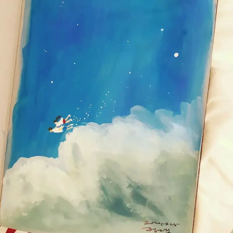 하늘,풍경,일러스트,구름