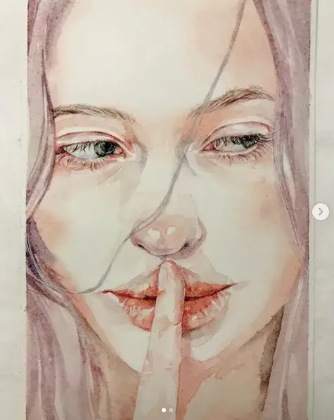 인물화,인물수채화,수채화,아르쉬수채화,아르쉬수채화지,아르쉬수채화엽서패드