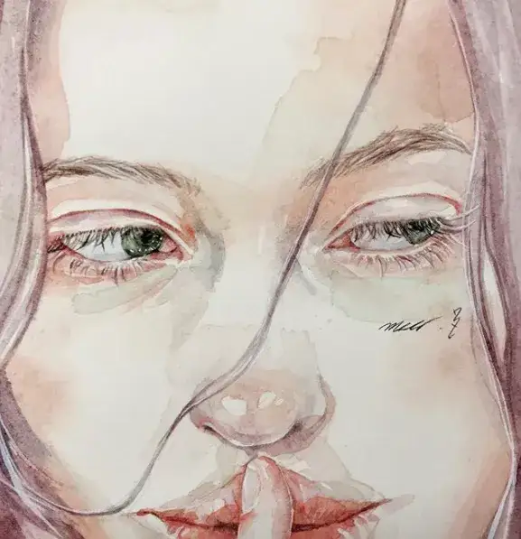 인체,인물,인물수채화,수채화,얼굴묘사,인물화