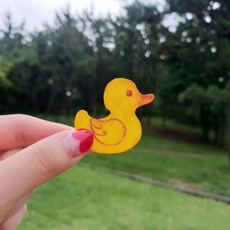 오리,러버덕,풀밭