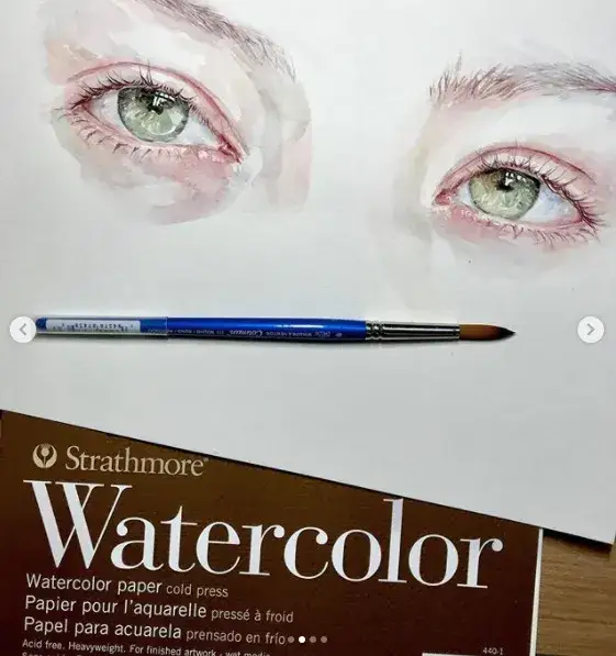 스트라스모아,스트라스모아스케치북,스트라스모아수채화스케치북,수채화,인물화,눈