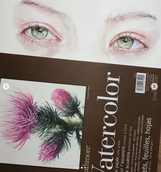 스트라스모아,스트라스모아수채화스케치북,수채화스케치북,눈,인물화