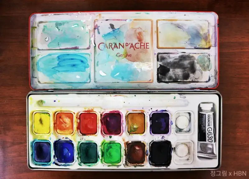 까렌다쉬펜칼라과슈고체물감,까렌다쉬고체물감,까렌다쉬과슈,고체물감,과슈고체물감