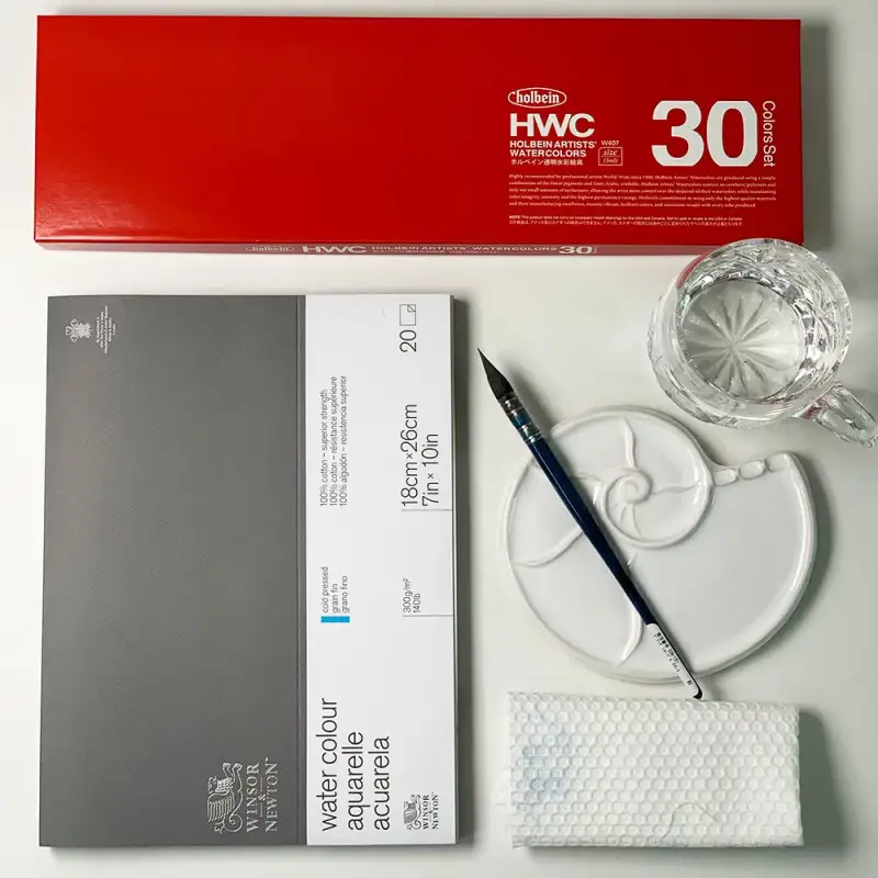 홀베인수채화물감,홀베인수채화,수채화물감,윈저앤뉴튼수채패드,수채화전용지,수채화준비물