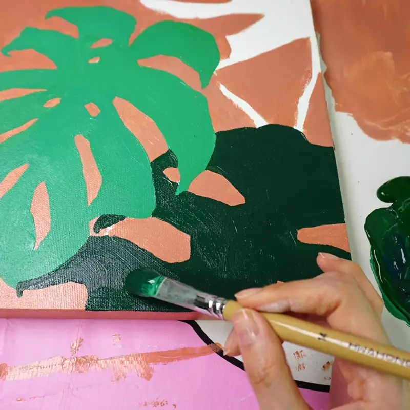 아크릴물감,아크릴물감그림,아크릴그림,식물,잎