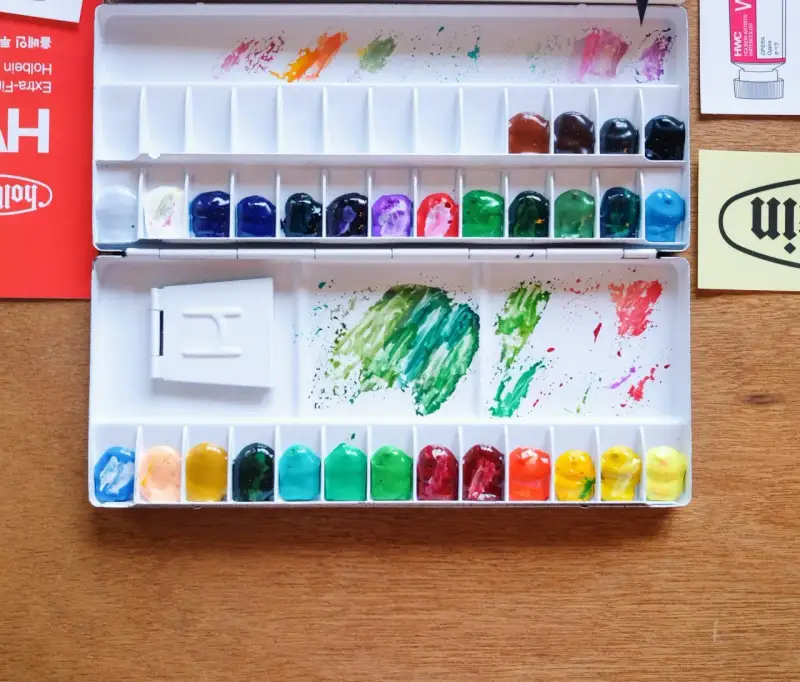 홀베인수채화물감,수채화물감,파렛트,수채화파렛트,수채화