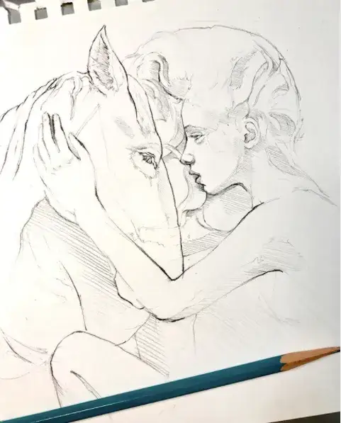 스케치,인물스케치,연필스케치,드로잉