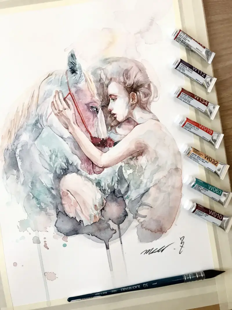 홀베인수채화붓,홀베인수채화,홀베인수채화물감,수채화세트,인물,동물