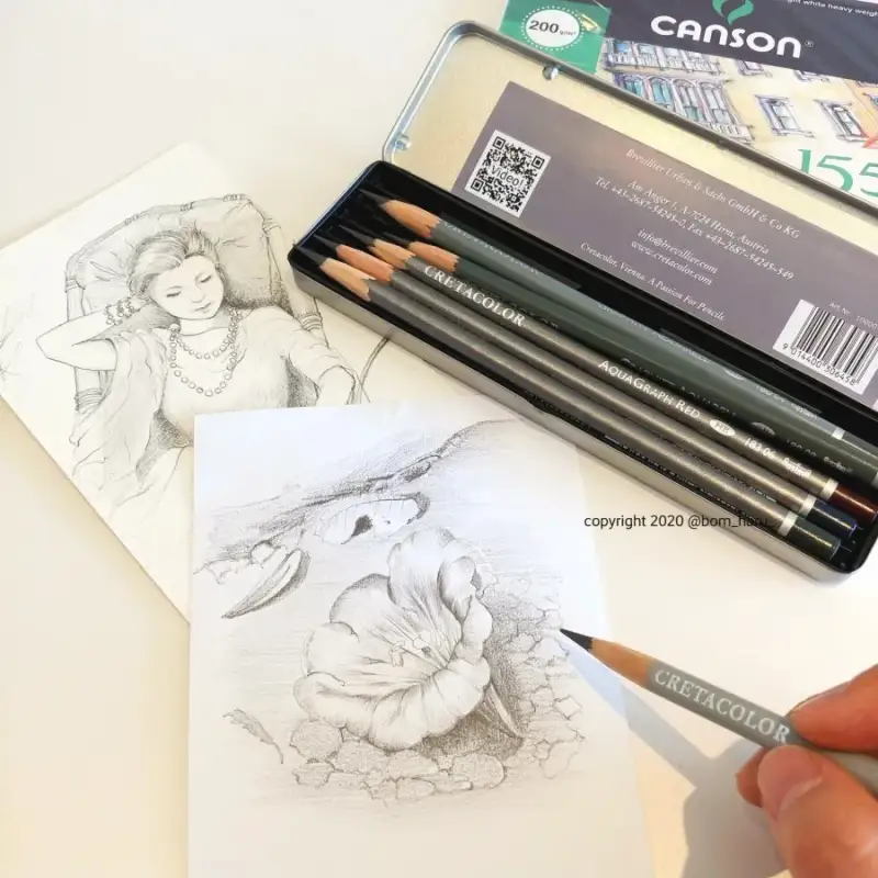 크레타칼라아트세트수성칼라흑연연필포켓세트