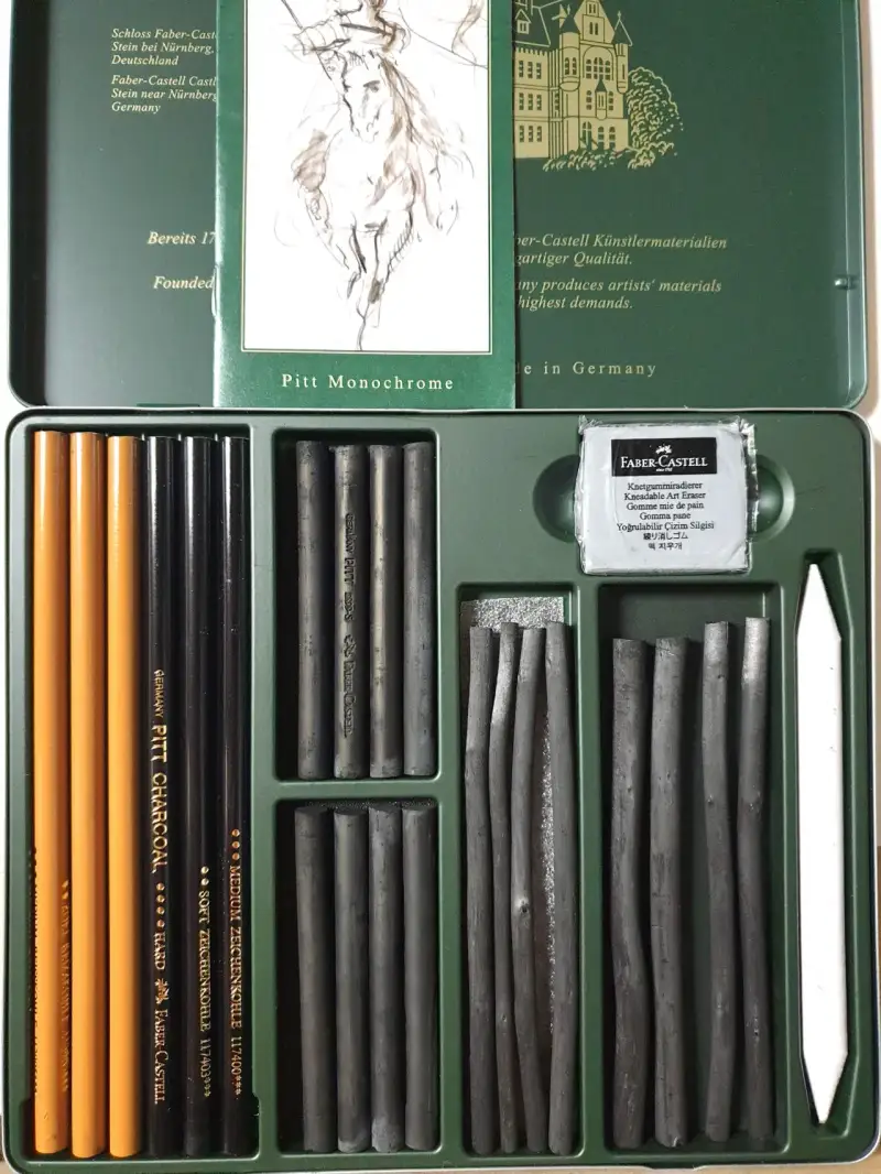 목탄세트,연필,차콜,목탄,콘테,세트,지우개