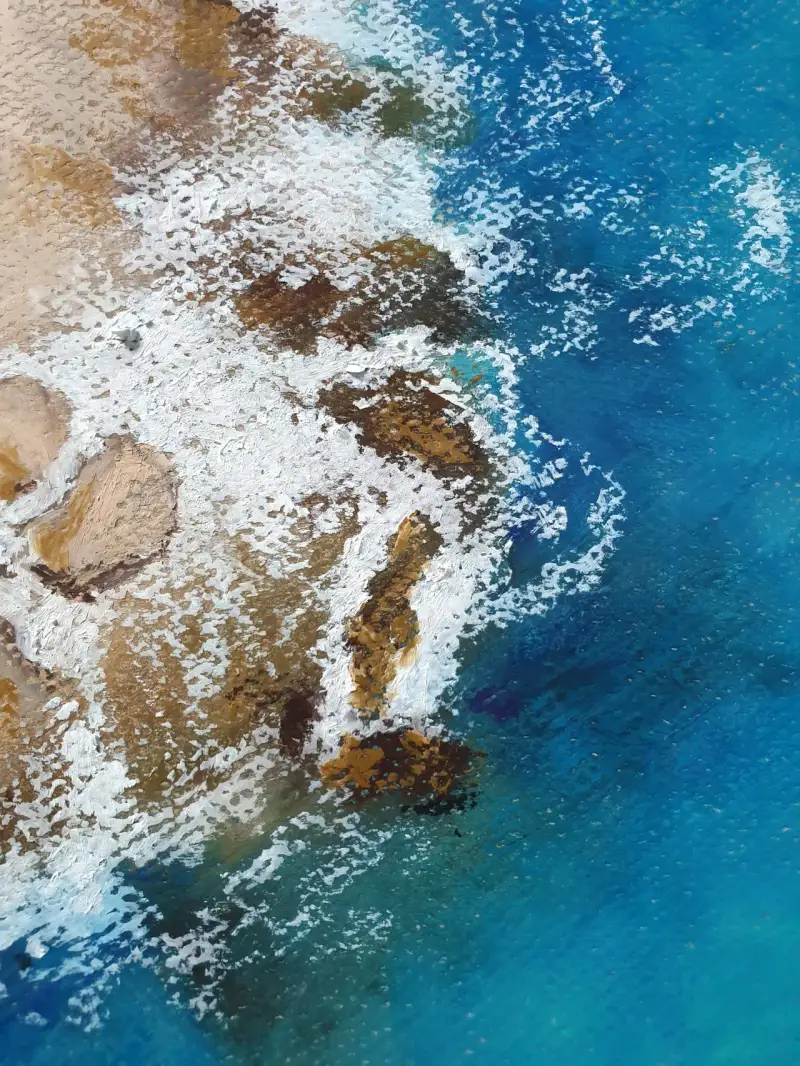 파도,바다,윤슬,묘사