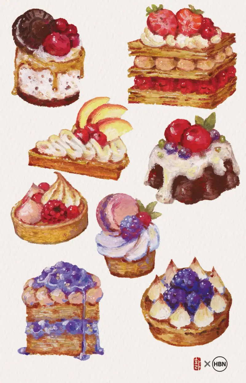 디저트,타르트,케이크,시넬리에오일파스텔,시넬리에,오일파스텔