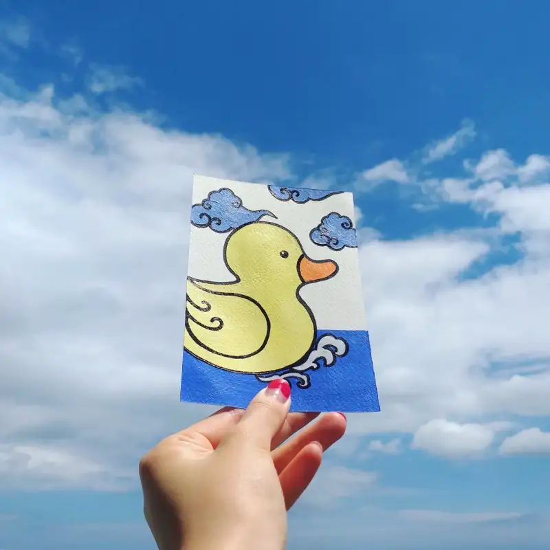 오리,하늘,구름