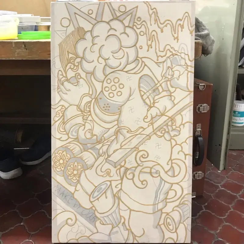 골덴젯소,아크릴미디움