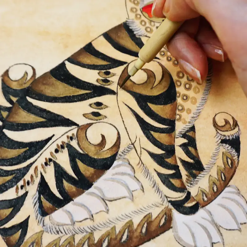 길상안채원형접시고체물감세트,길상안채,길상안채고체물감,안채,동양화,한국화,민화,수묵화