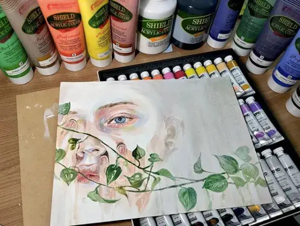 쉴드아크릴,쉴드에픽아크릴,아크릴물감세트,아크릴화,인물화