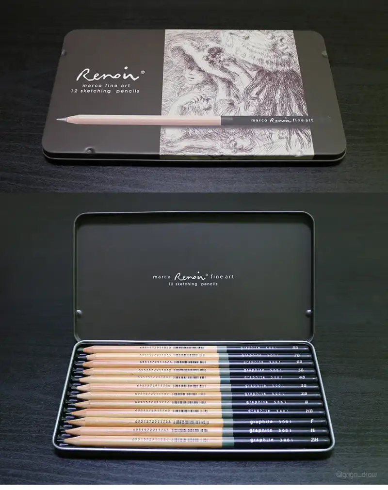 마르코,마르코르누아르,마르코르누아르스케치펜슬,틴케이스,연필세트