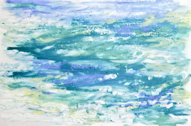 풍경,바다,파도,오일파스텔그림,오일파스텔
