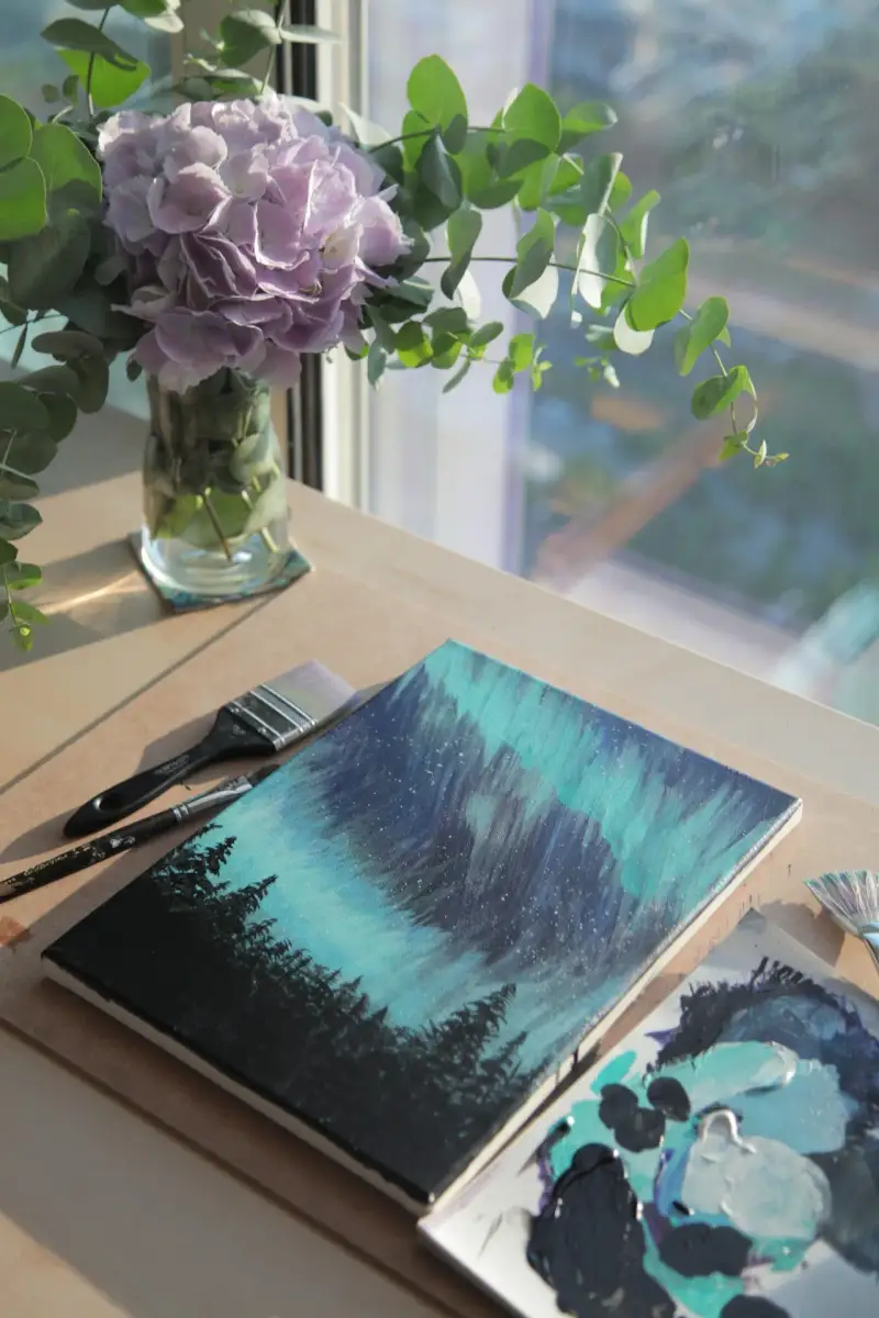 피닉스면천캔버스,화홍아크릴붓,화홍팬붓,미젤로종이파렛트,쉴드에픽아크릴물감세트