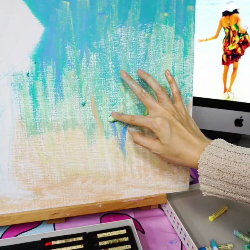 시넬리에오일파스텔,오일파스텔,시넬리에,오일파스텔그림,오일파스텔화,초벌