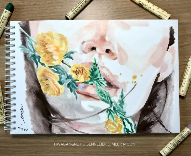 시넬리에,시넬리에오일파스텔,오일파스텔화,인물화