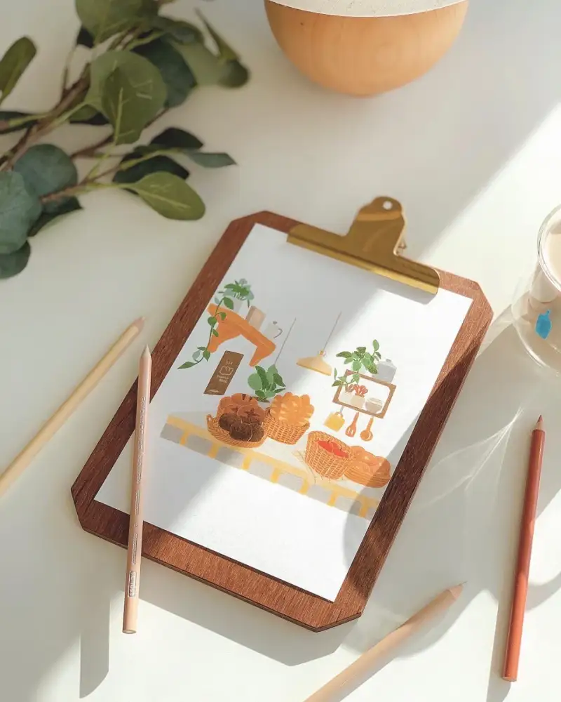 프리즈마유성색연필세트,프리즈마유성색연필,프리즈마색연필,프리즈마색연필세트,색연필그림,색연필일러스트,일러스트,베이커리,빵,디저트