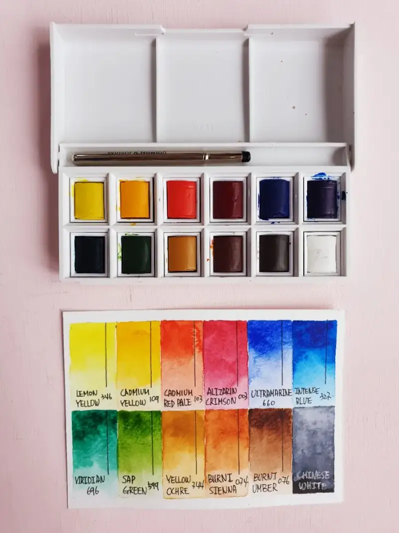 윈저앤뉴튼코트만고체물감12색,윈저앤뉴튼수채화물감,윈저앤뉴튼팔레트