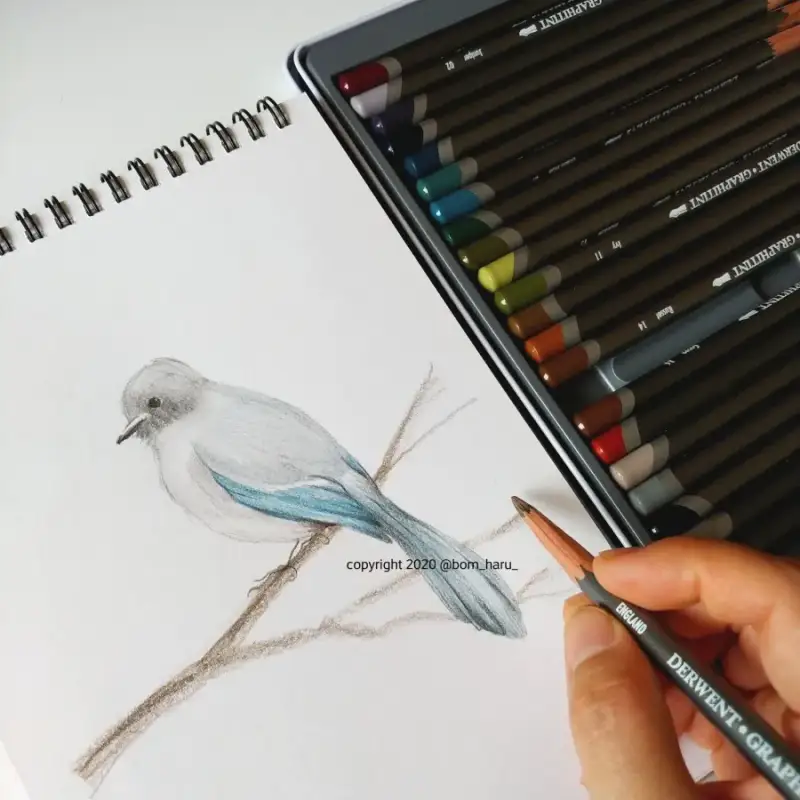 더웬트그라파이틴워터칼라수채색연필