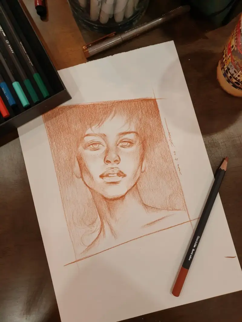 인물화,인물소묘,드로잉