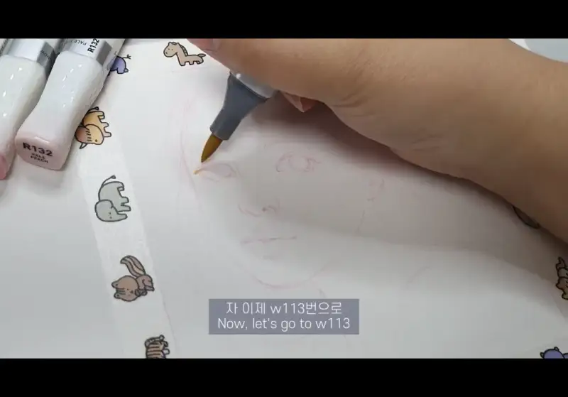 인물스케치,마카스케치