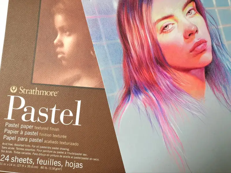 파스텔지,스케치북,드로잉북,인물화,얼굴,빌리아일리시