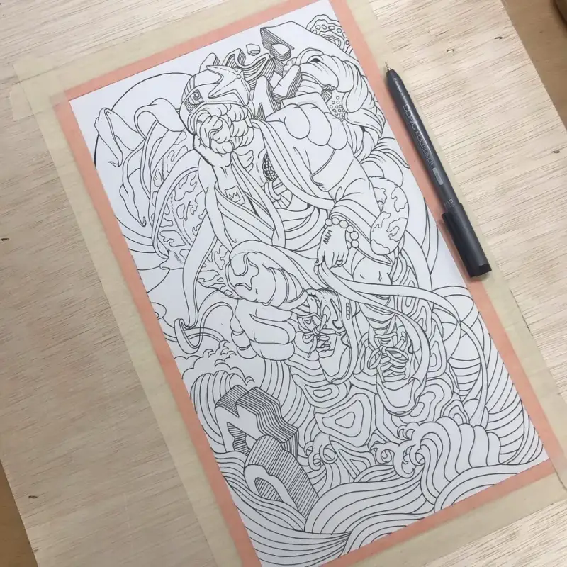 코픽일회용멀티라이너,펜화