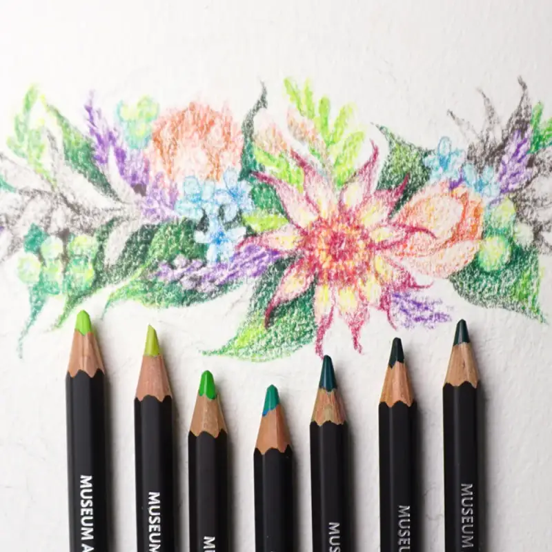 까렌다쉬뮤지엄아쿠아렐색연필,까렌다쉬색연필,아쿠아렐색연필,까렌다쉬수채색연필,수채색연필,꽃,꽃그림,보테니컬,식물